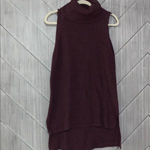 Cowl Neck Sweater Tank Top
